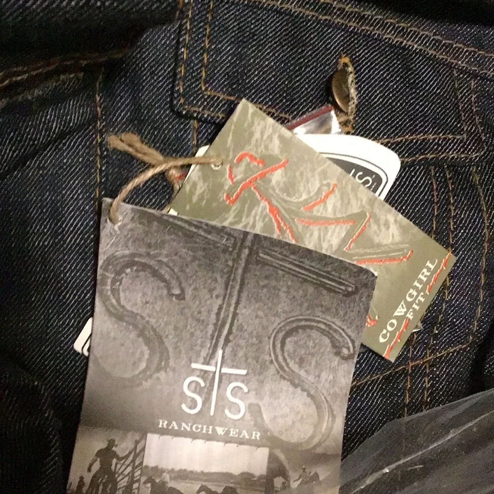 STS Ranchwear Women's MEDIUM Denim Jacket  Sherpa Fleece Lining and Collar NEW - Picture 7 of 8
